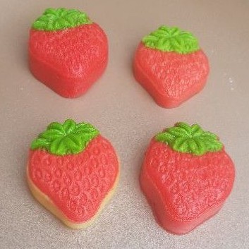 cetakan nastar taiwan Jumbo strawberry press 30gr cookies cutter cake mould stroberi