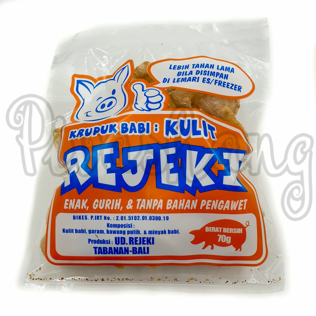 

GROSIR Kerupuk Rambak Babi Krupuk Kulit Rejeki Bali Kecil 70gr