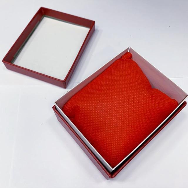 Box Jam Tangan Mika Hitam Tebal Dengan Bantalan Jam-BOAT VINEL MERAH