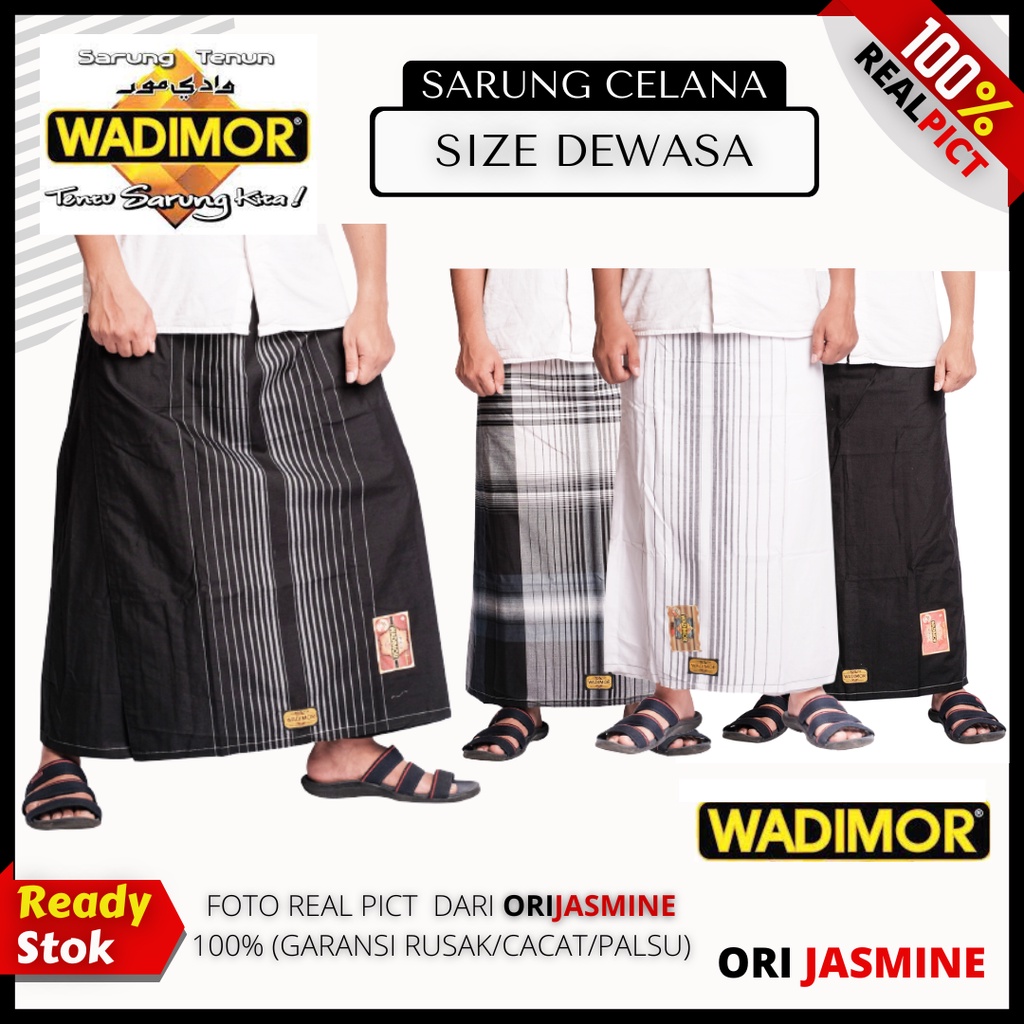 Sarung celana dewasa muslim wadimor jumbo polos hitam tumpal motif bali pria murah