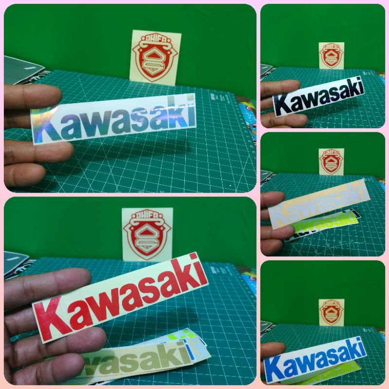 stiker tulisan kawasaki cutting