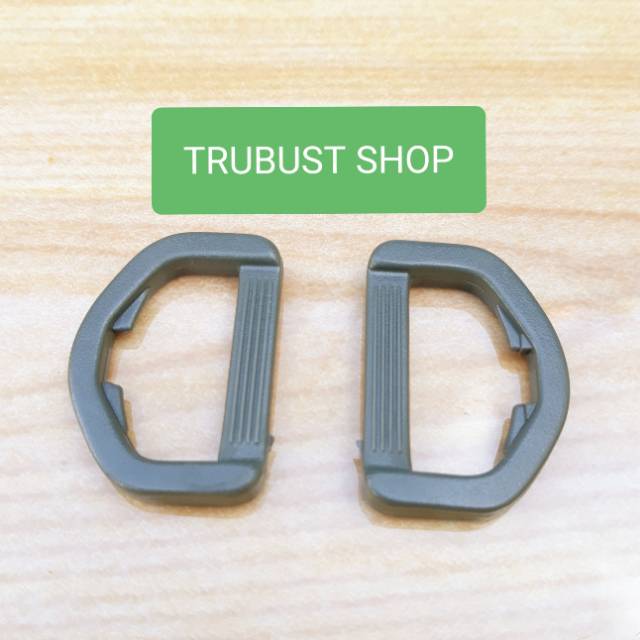 Ring D plastik acetal abu 2,5cm buckle jual per 1pc aksesoris tas murah