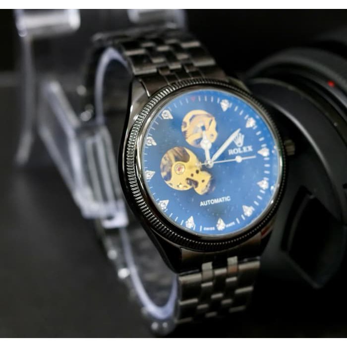 JAM TANGAN PRIA ROLEX RANTAI AUTOMATIC (ADA 5 WARNA) - V GOLD