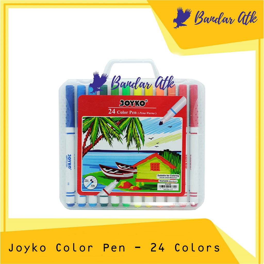 

Color Pen Pulpen Pena Warna Joyko CLP 05 24 Warna Colors [1 SET]