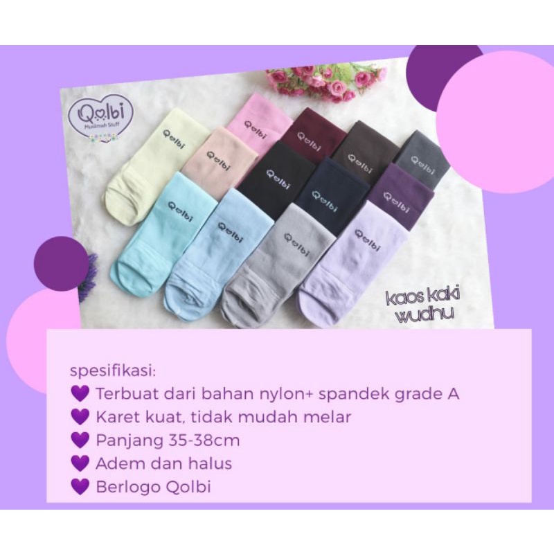Kaos kaki wudhu Qolbi