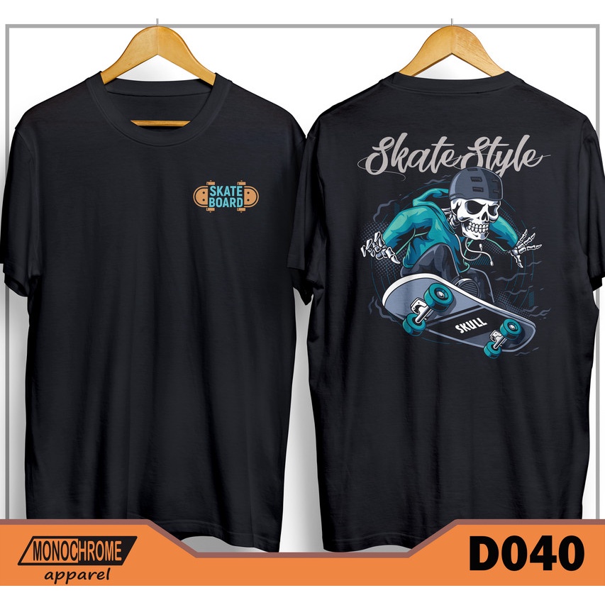 D040 Kaos Baju Skate Skater Skaters Skateboard Distro Pria