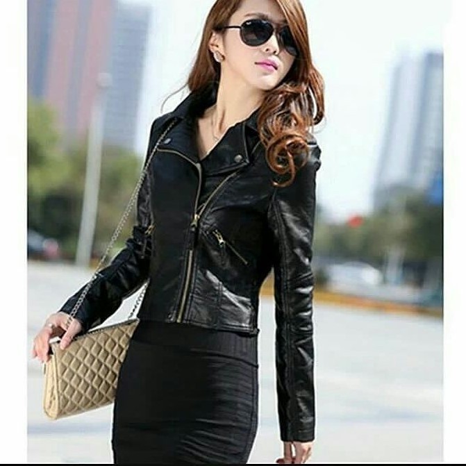Jaket Blazer Korea Semi Jas Kulit Sintetis Garutan