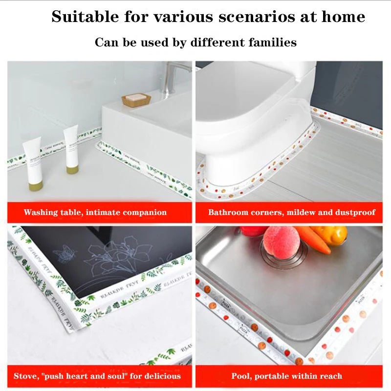 Kitchen Sink Beauty Stitching Stickers Self Adhesive Sealing Tape