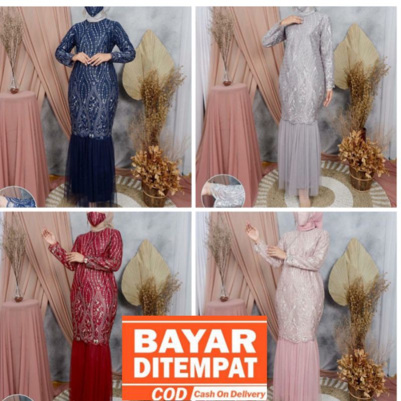 gamis duyung brokat terbaru