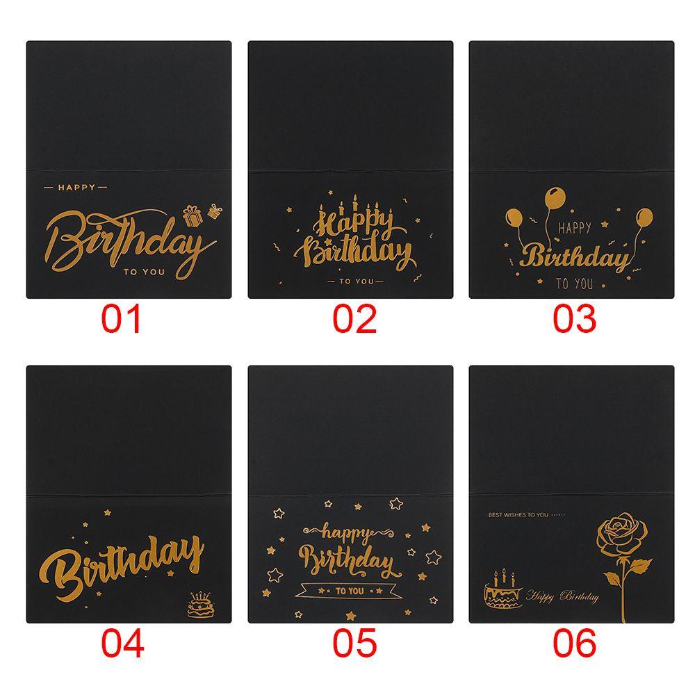 Solighter Wish Card Kartu Ucapan Terima Kasih Business Activity Exquisite Black Greeting Card