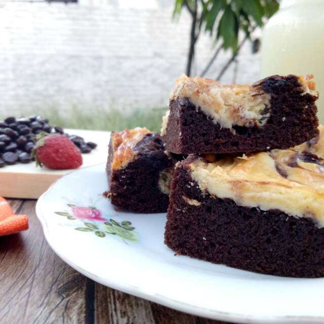 

Cheese Brownies Double Coklat
