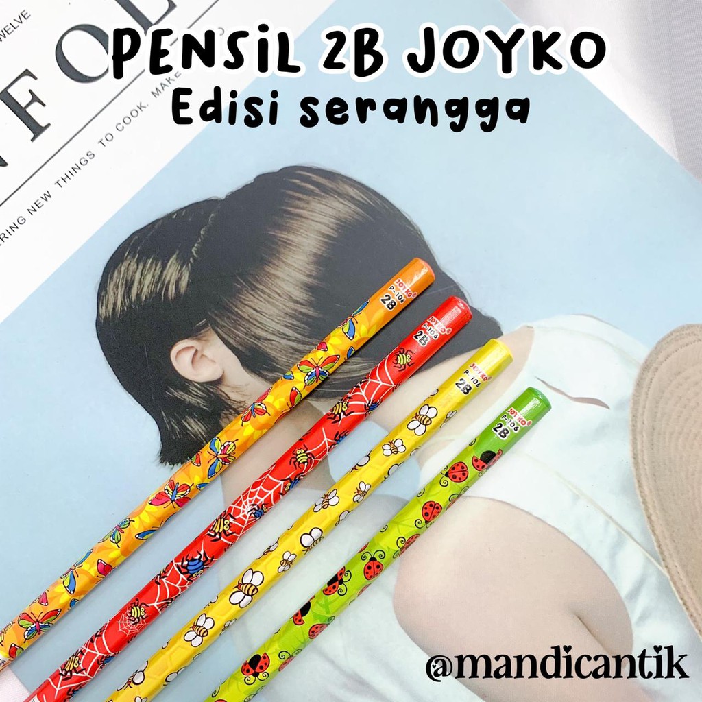 

Pensil Joyko 2B motif Serangga P106 ALat tulis anak sekolah Pencil ujian back to school PINSIL MURAH