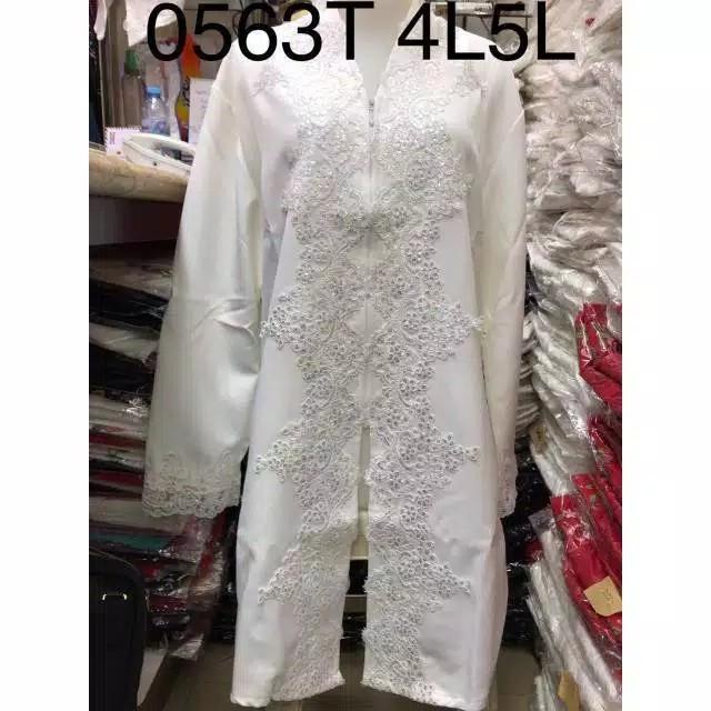 0563 tunik alexuez putih kombinasi renda jumbo