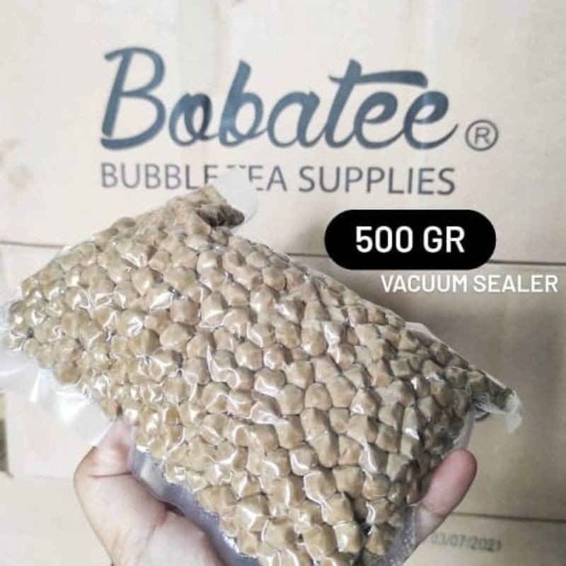 [500gr Boba Bobatee] Bobatee Boba Pearl Tapioka 500gr Vacuum Sealer (FOTO KEMASAN DI SLIDE 2)