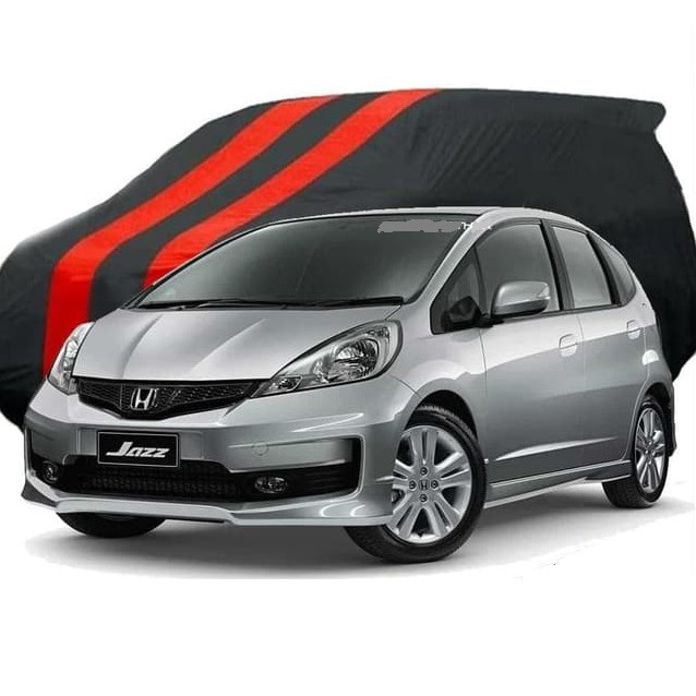 Body Cover Honda Jazz 2008 Warna Hitam Lis Merah