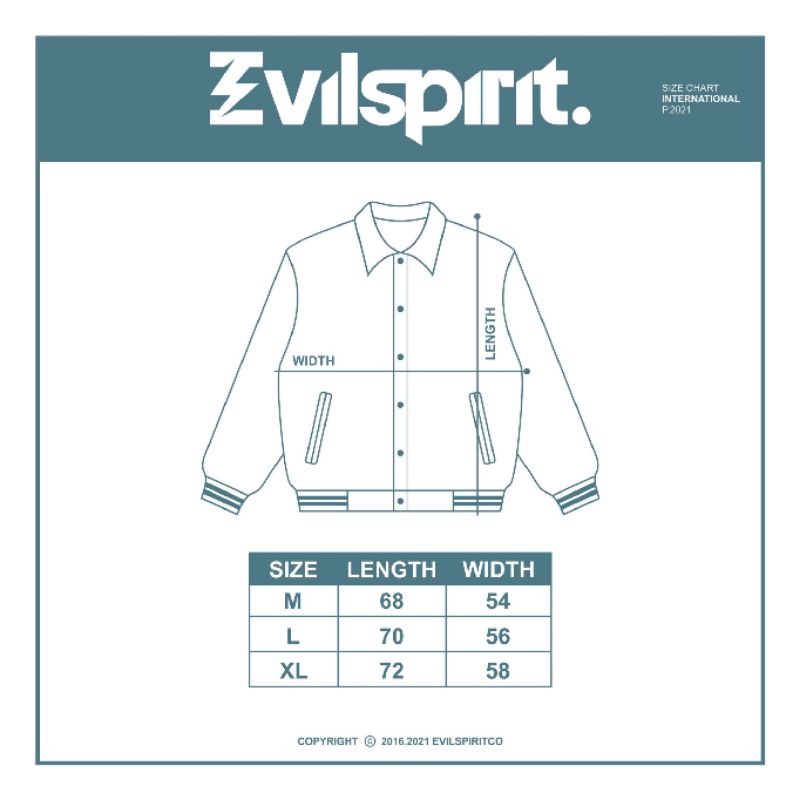 EVILSPIRIT VARSITY JACKET - KEYTARO BLACK UNISEX