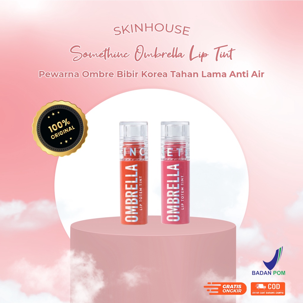 Skinhouseid Somethinc Ombrella Lip Tint Totem Pewarna Ombre Bibir Korea Tahan Lama Anti Air