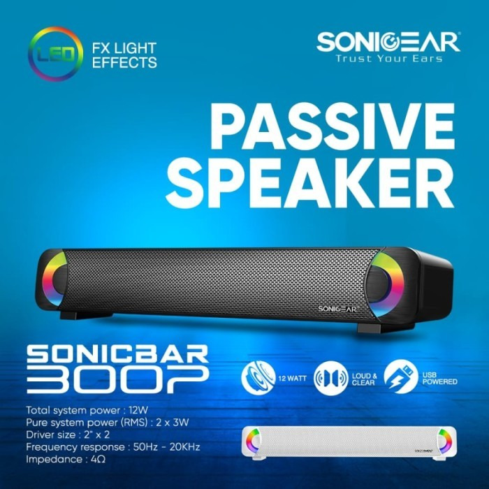 Speaker SonicGear Sonicbar 300-P Passive&amp; Sonic BT X AMP Bluetooth ...