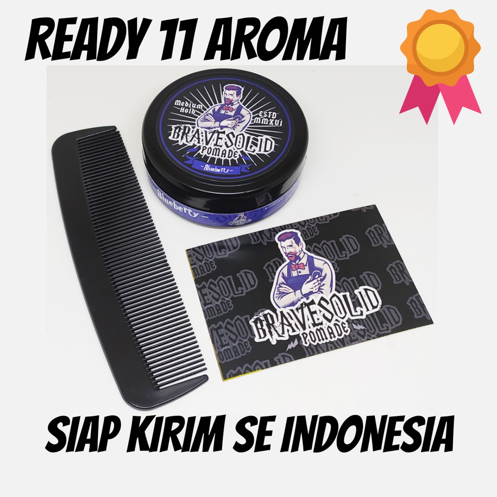 BRAVESOLID POMADE NEW 55GR OILBASE AROMA MINI GROSIR TERMURAH BUKAN POMADE WARNA