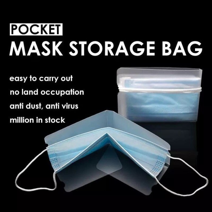 Tempat Simpan Masker Mika Mask Holder Kantong Penyimpan Pocket Mask