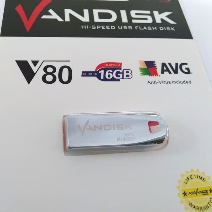 Promo Flashdisk Vandisk 16gb V80 Alumunium High Speed Baru