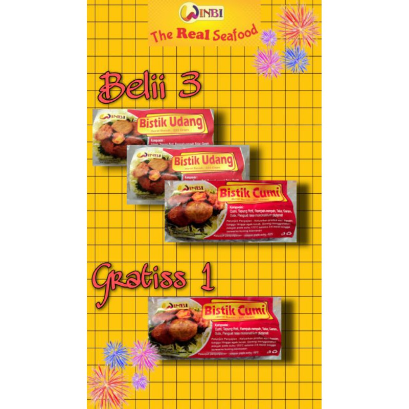 

bistik udang / cumi beli 3 gratis 1