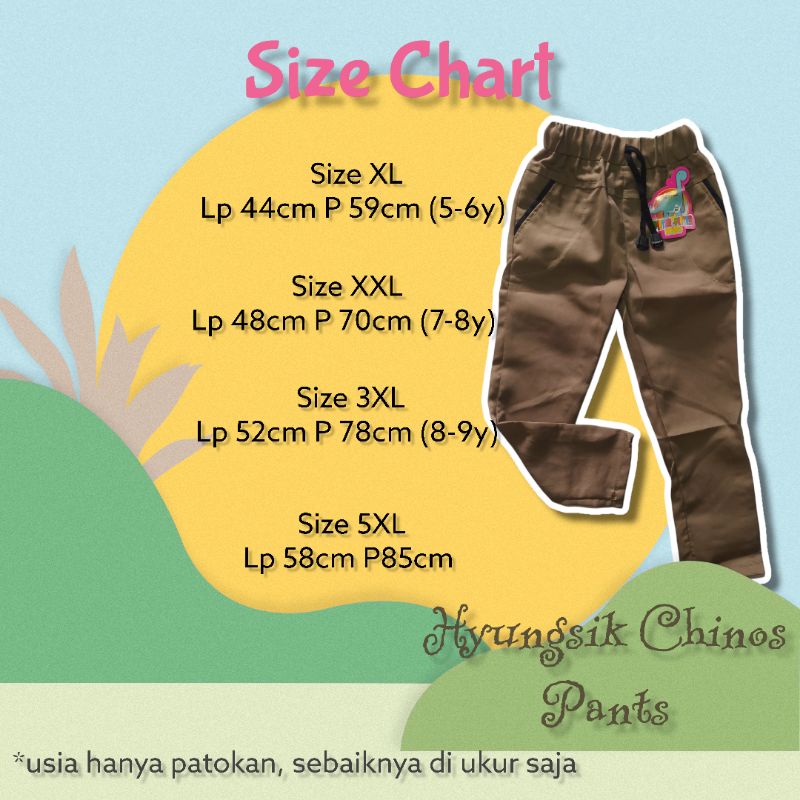 Chinos Pants Anak Hyungsik / celana chinos anak / celana panjang chinos / celana anak