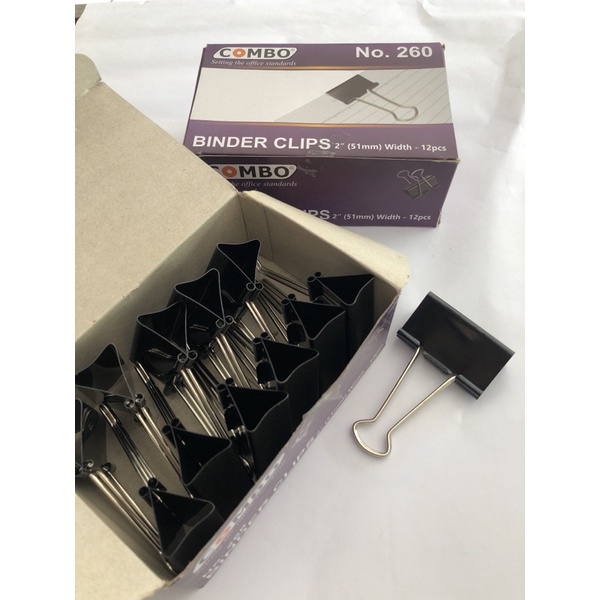 

[PCS] BINDER CLIPS NO. 260 , BINDER CLIPS 2” 51 MM , PENJEPIT KERTAS COMBO , PAPER CLIPS