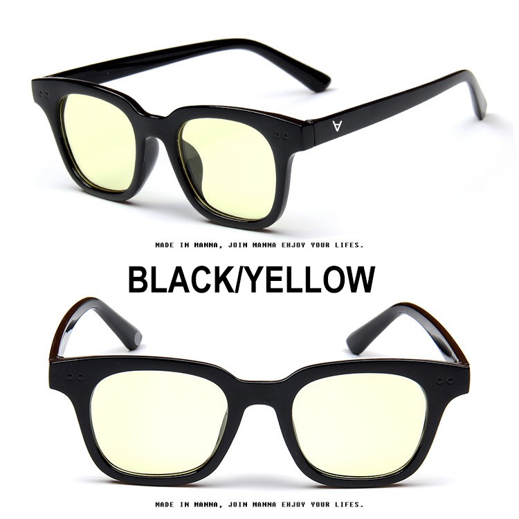 【Ready Stock】 Kacamata Bingkai Retro Persegi Kecil Wanita/Pria Dengan Lensa Warna-warni-6