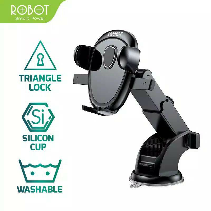 BATAM SHOPPING MALL (AUR) ROBOT CH11S Universal Car Holder ROBOT RT-CH11S 360 Rotable For Smartphone iPhone Android Car