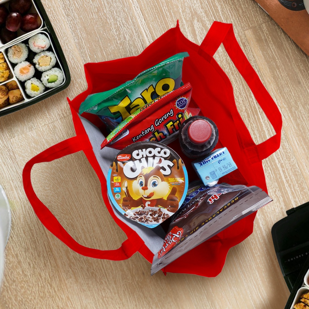 Goodie bag ulang tahun anak Tas Ultah karakter ULTRAMAN kain souvernir muat BENTO bisa beli satuan