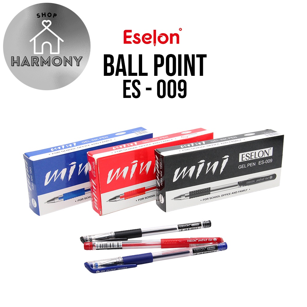 

PULPEN GEL MINI ESELON 009 / PULPEN GEL HITAM BIRU MERAH / BALLPOINT GEL (12PCS)