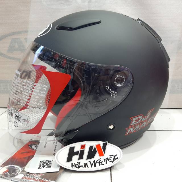 HELM KYT DJ MARU SOLID HITAM DOFF ORIGINAL