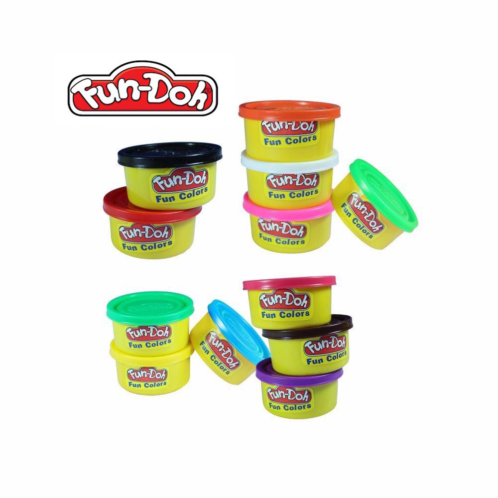 [FUN-DOH] Mainan Edukasi Anak Fun Doh RAINBOW PARTY / Lilin Warna Plastisin Play Dough - FunDoh Isi Ulang
