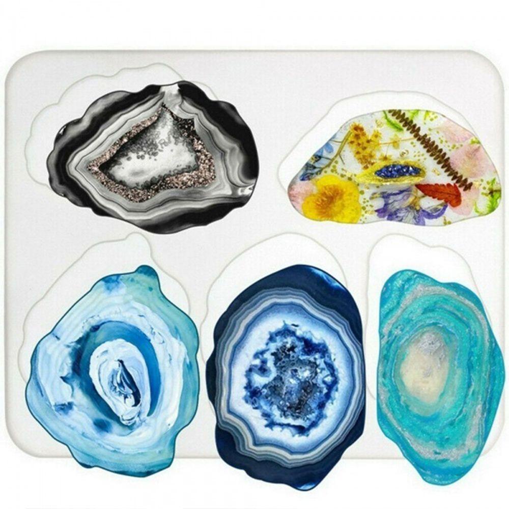 CHOOKYY Chookyy Cetakan Resin Epoxy Handmade UV Agate Jewelry Making Tools Coaster