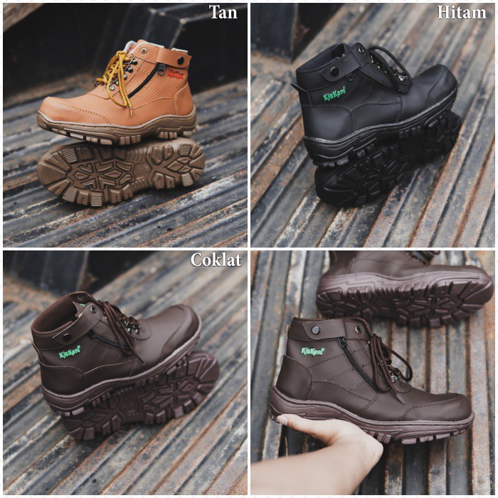 Sepatu Kerja Safety SEPATU SAFETY SEMI BOOTS KICKERS PRIA SEPATU SAFETY UJUNG BESI TERLARIS