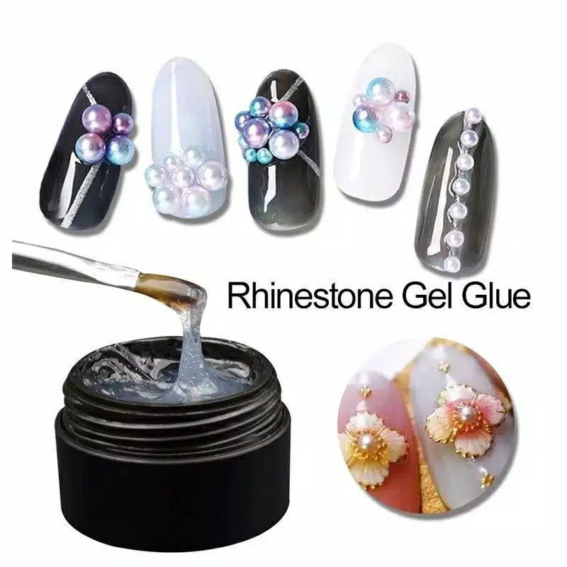 Lem asesoris kuku palsu, lem manik manik Nail art/ Fake nail/ Rhinestone glue/ Glue UV Nail Gel