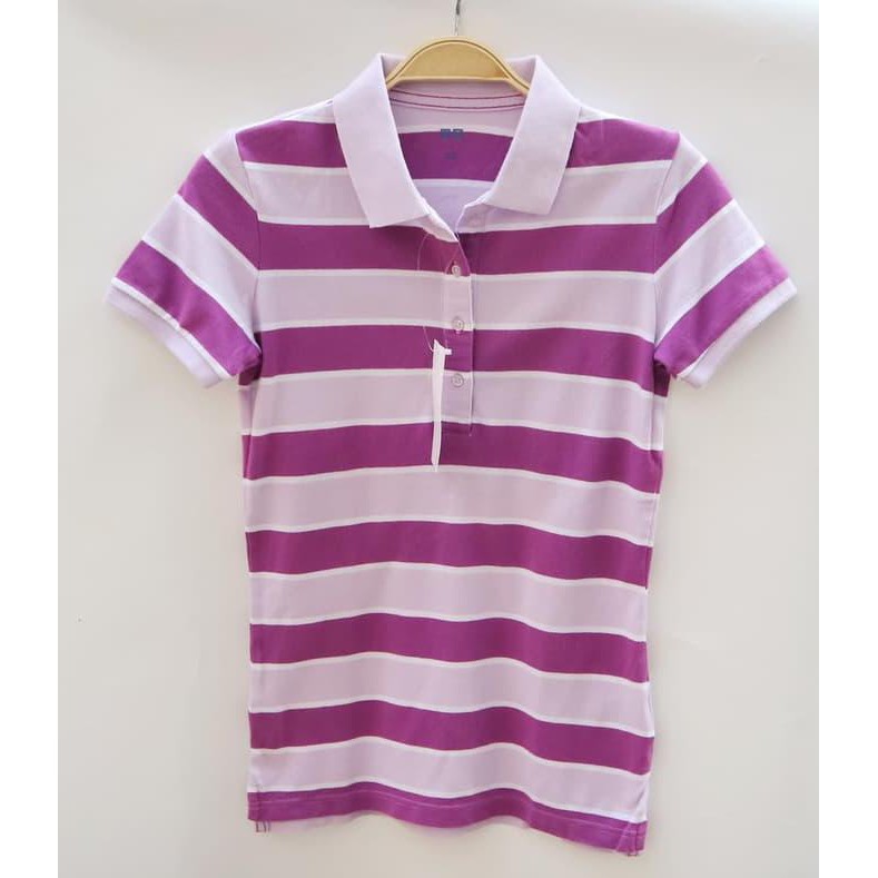 Uniqlo Tshirt Stripe Purple