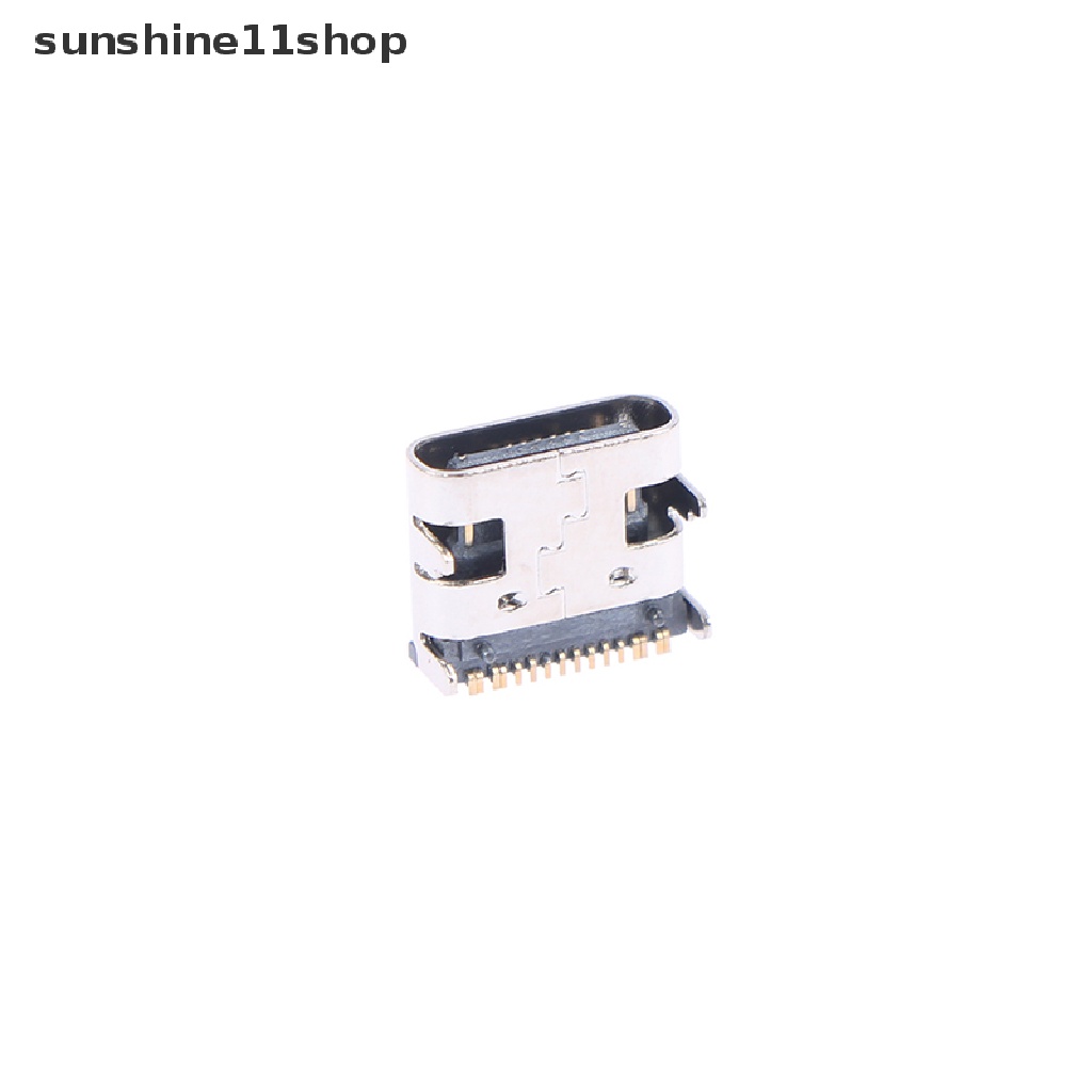 (SHO) 10pcs Konektor Soket USB 3.1 Tipe C Female 16 Pin Untuk Charging Port Handphone