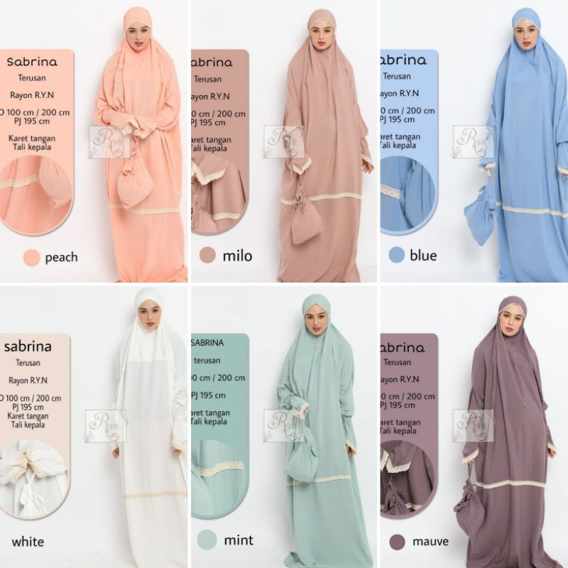 Mukena Terusan Sabrina Rayon Ryn