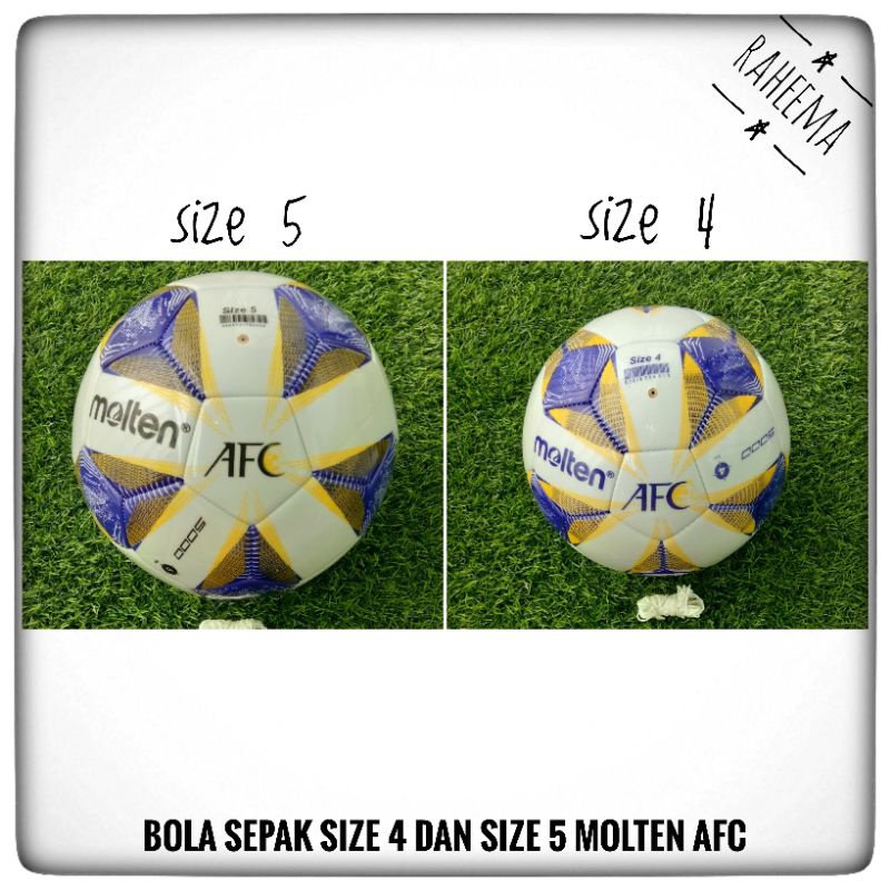 BOLA SEPAK SIZE 5 dan SIZE 4 BOLA SEPAK MOLTEN AFC  BOLA SEPAK LOKAL SUKABUMI