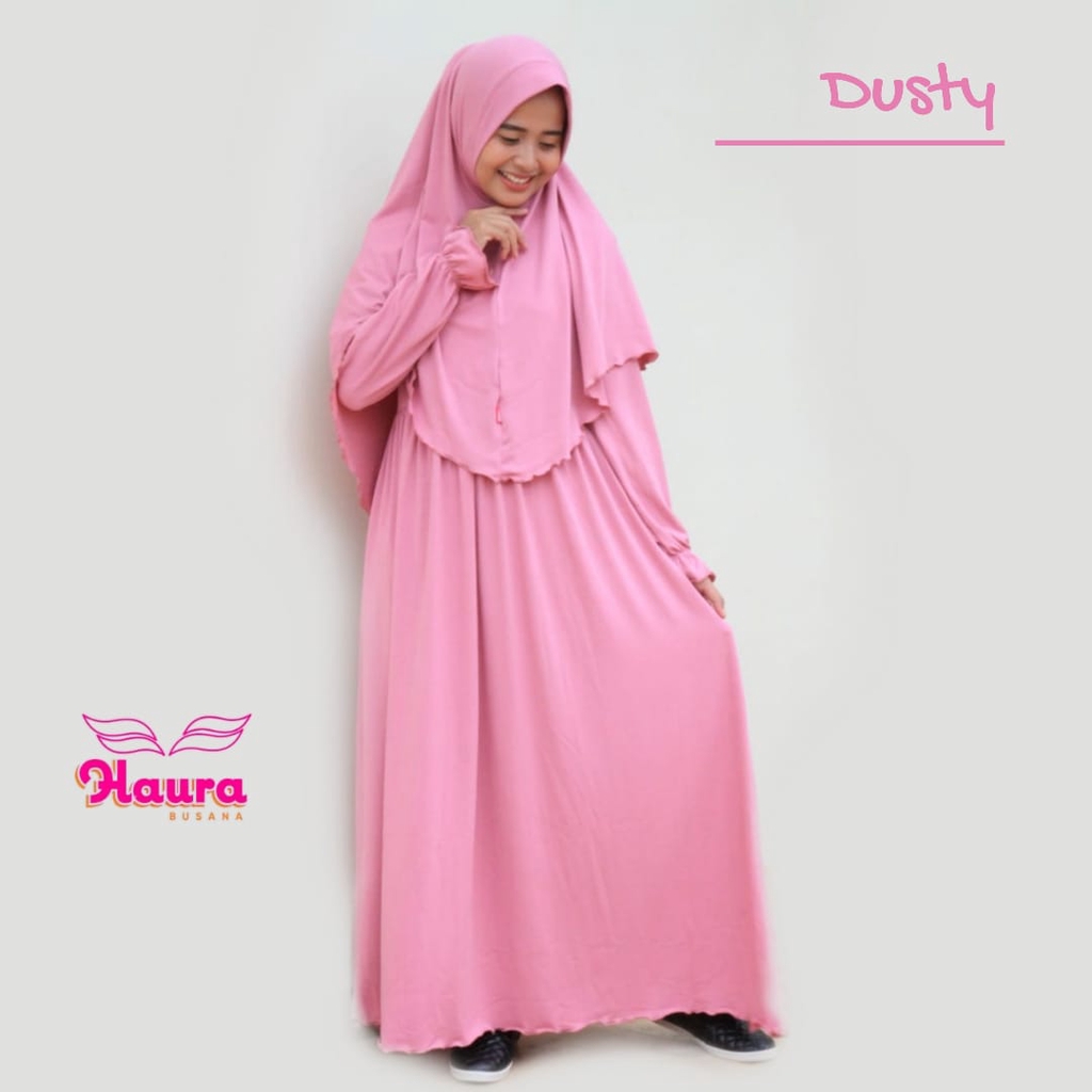 HAURA Gamis Aira Mommy Setelan Syari Bisa couple