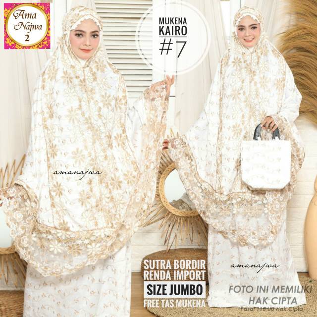MUKENA KAIRO #7 / SUTRA BORDIR RENDA IMPORT