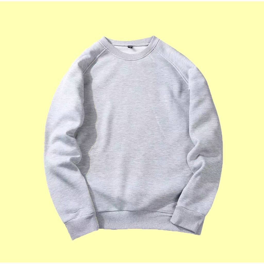 CREWNECK BASIC POLOS UNISEX PRIA&amp;WANITA SIZE M L XL - OOTD PRIA&amp;WANITA