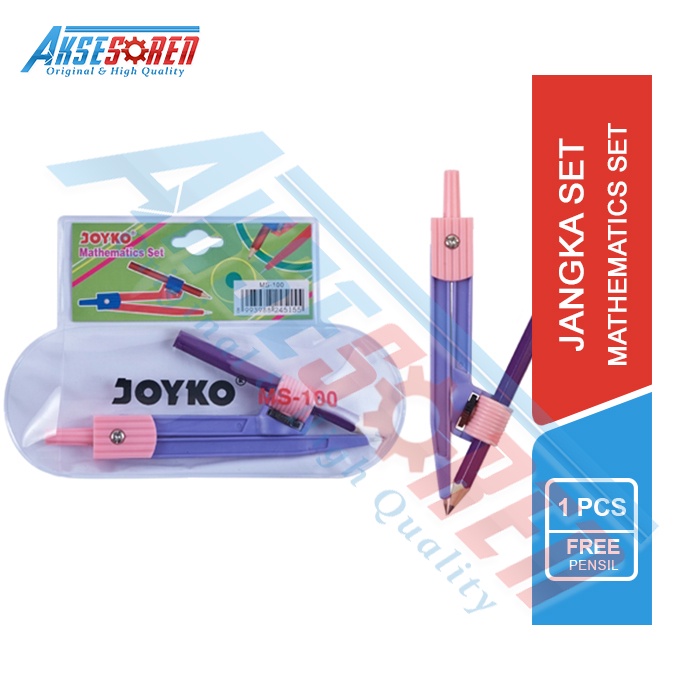 

Jangka Set Math Joyko [MS-100] + Pensil / Alat Tulis Membuat Garis Lingkaran Busur