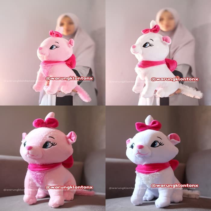 Boneka Kucing Marie Cat Disney Medium 35cm by Seulgi - Merah Muda