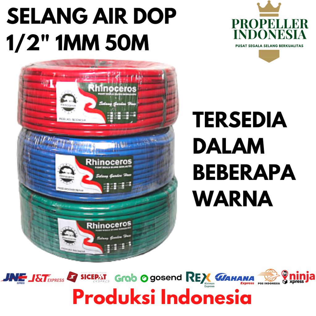 Selang Air Dop 1/2 1MM 50Meter Selang Air Taman Selang Siram Tannaman Selang Air Elastis