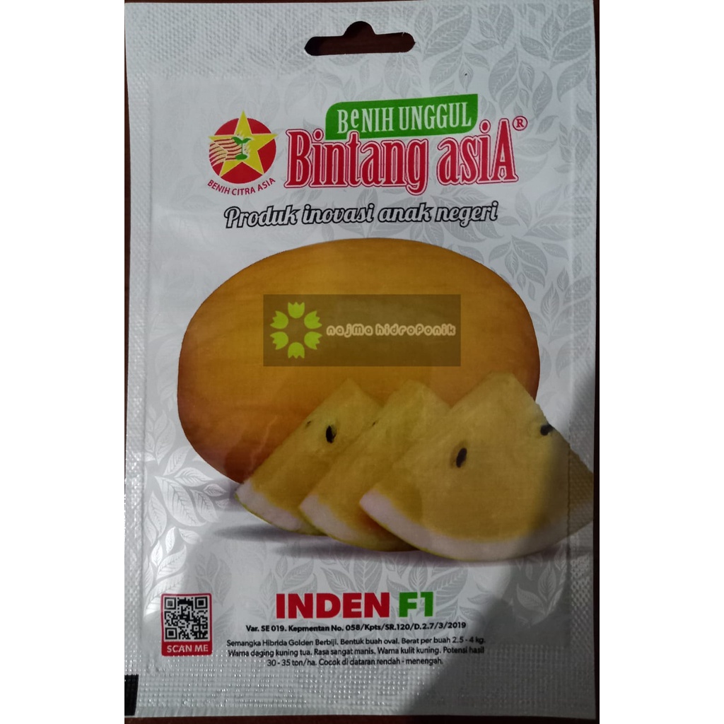 Benih/bibit Semangka Kuning Inden Pouch (Bintang Asia)