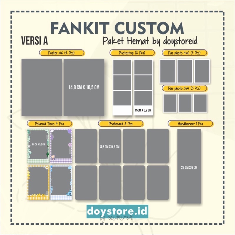 [BACA DESKRIPSI] Fankit Custom bisa Kpop atau NonKpop Super hemat by doystoreid