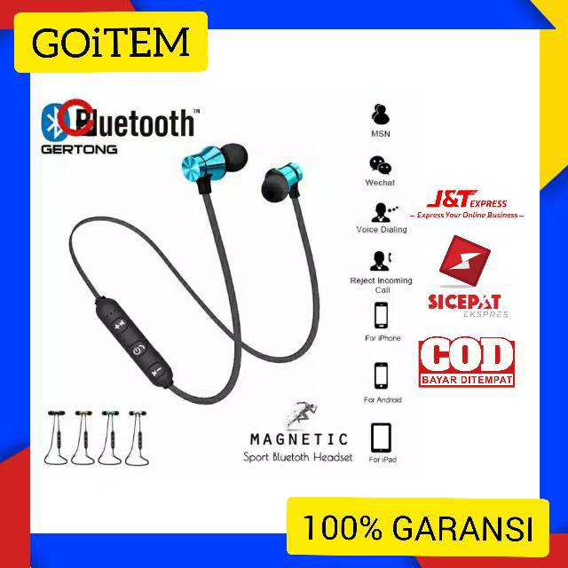 Earphone headset bluetooth super bass